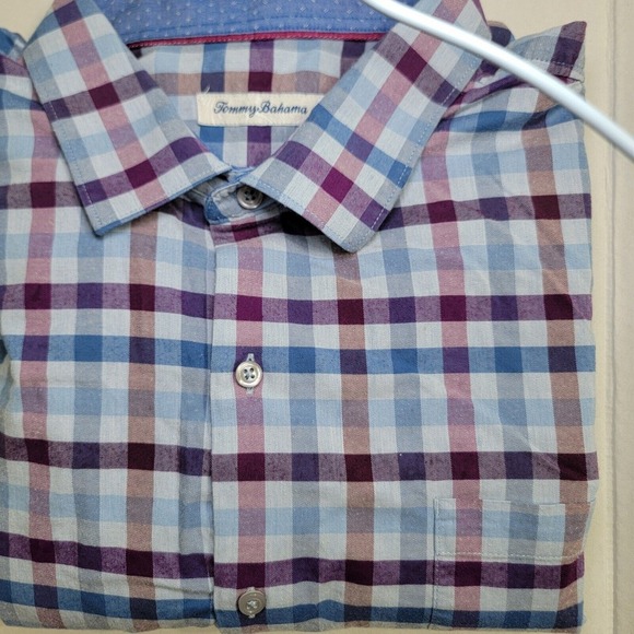 Tommy Bahama Canyon Beach Rancho  Check Plaid Shirt L/S Continental‎ Men's 2XL - Picture 1 of 15